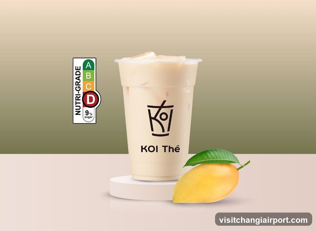 KOI Thé Drink with Nutri-Grade Label
