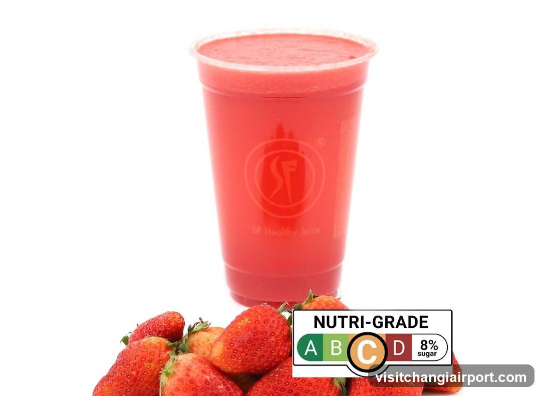 Healthy Juice with Fruits and Nutri-Grade Label