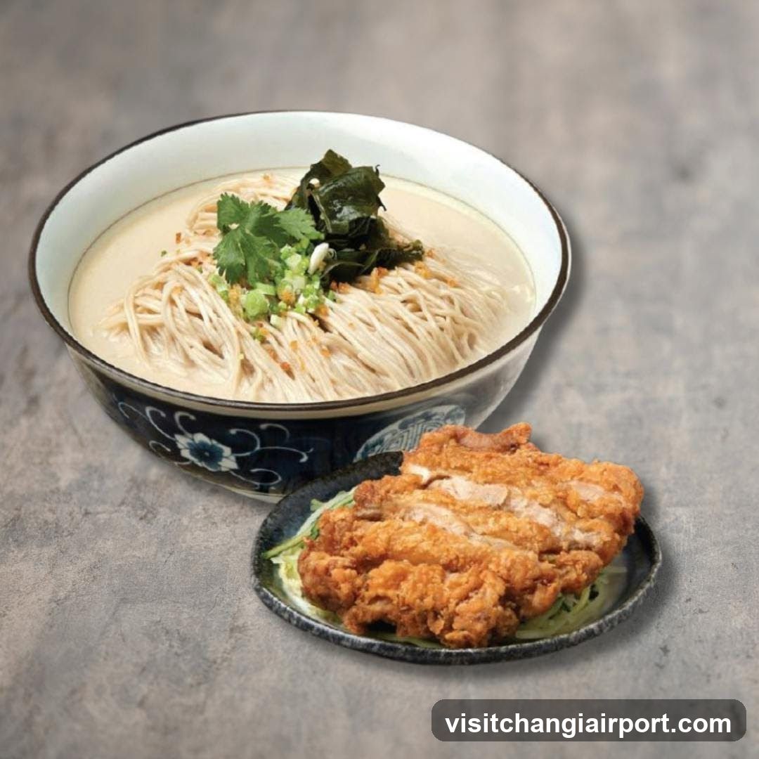 Noodle Soup with Fried Chicken