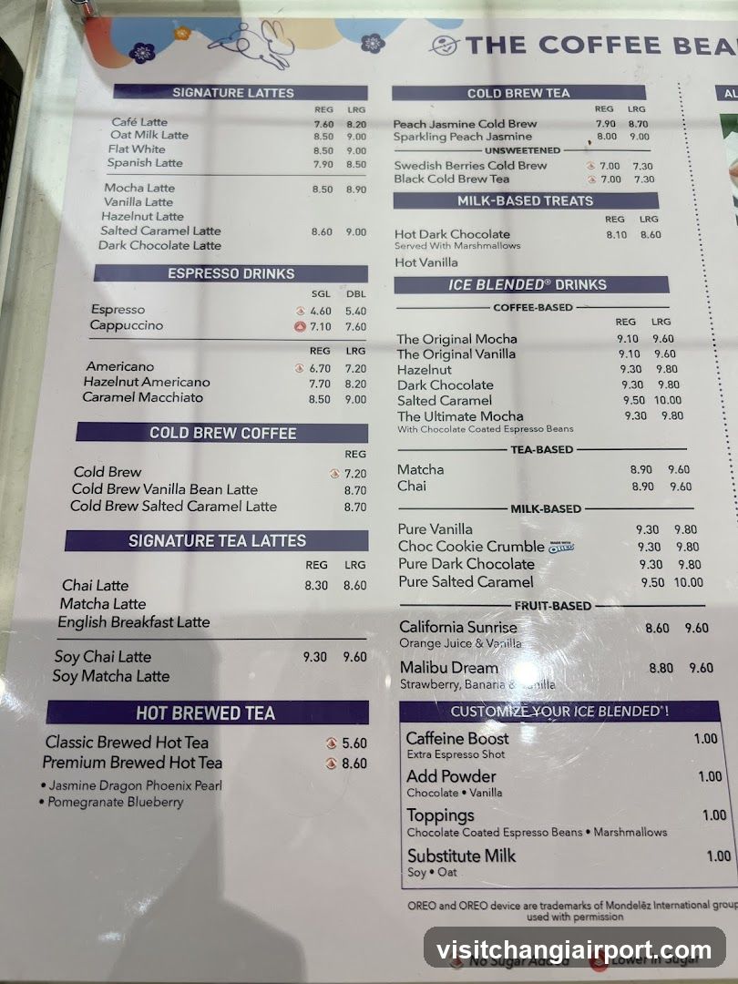 The Coffee Bean Menu