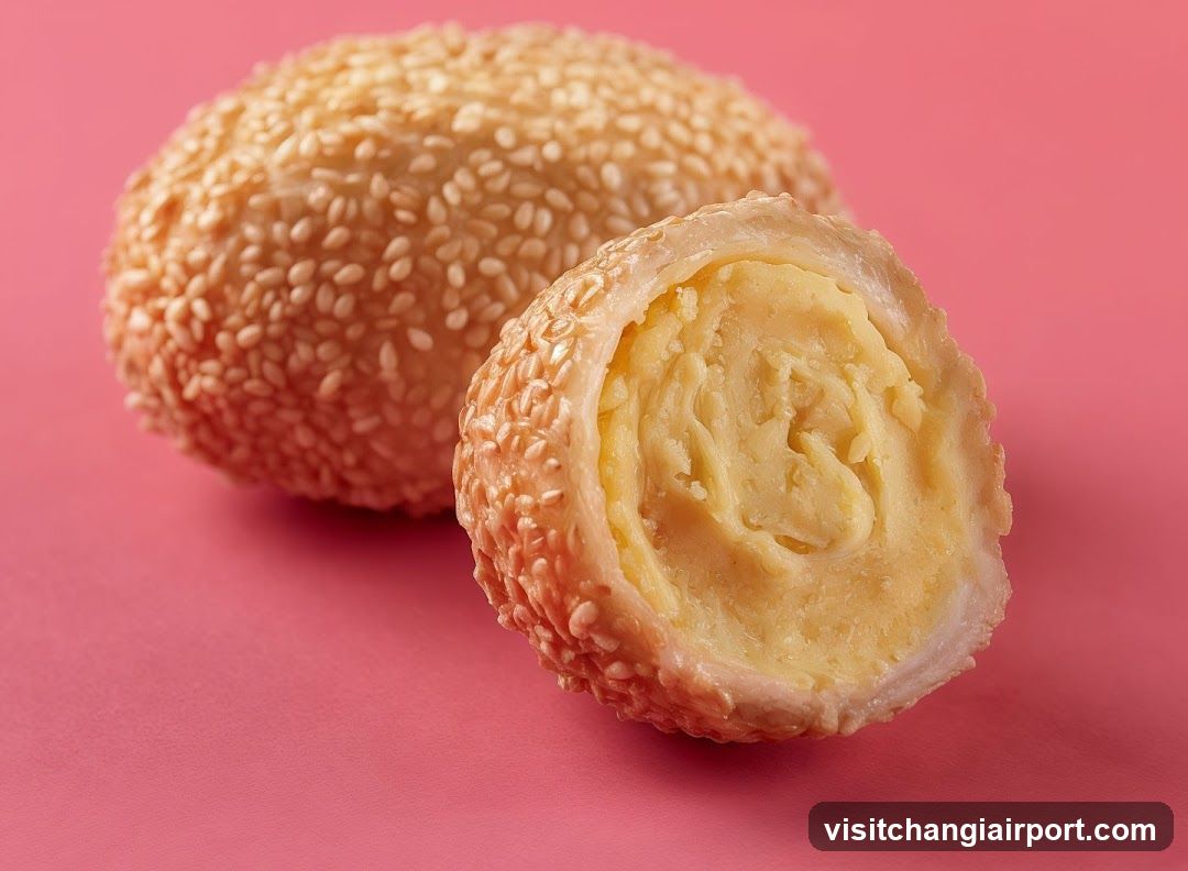 Sesame Seed Pastry with Cream Filling
