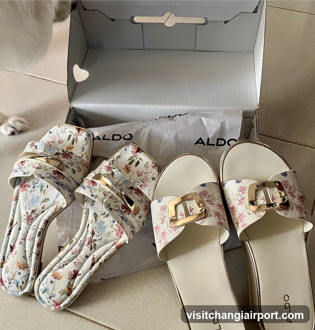 Aldo Floral Slides in Box