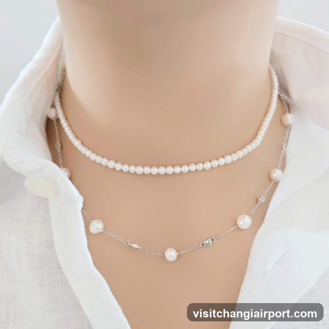 Pearl Layered Necklace Set
