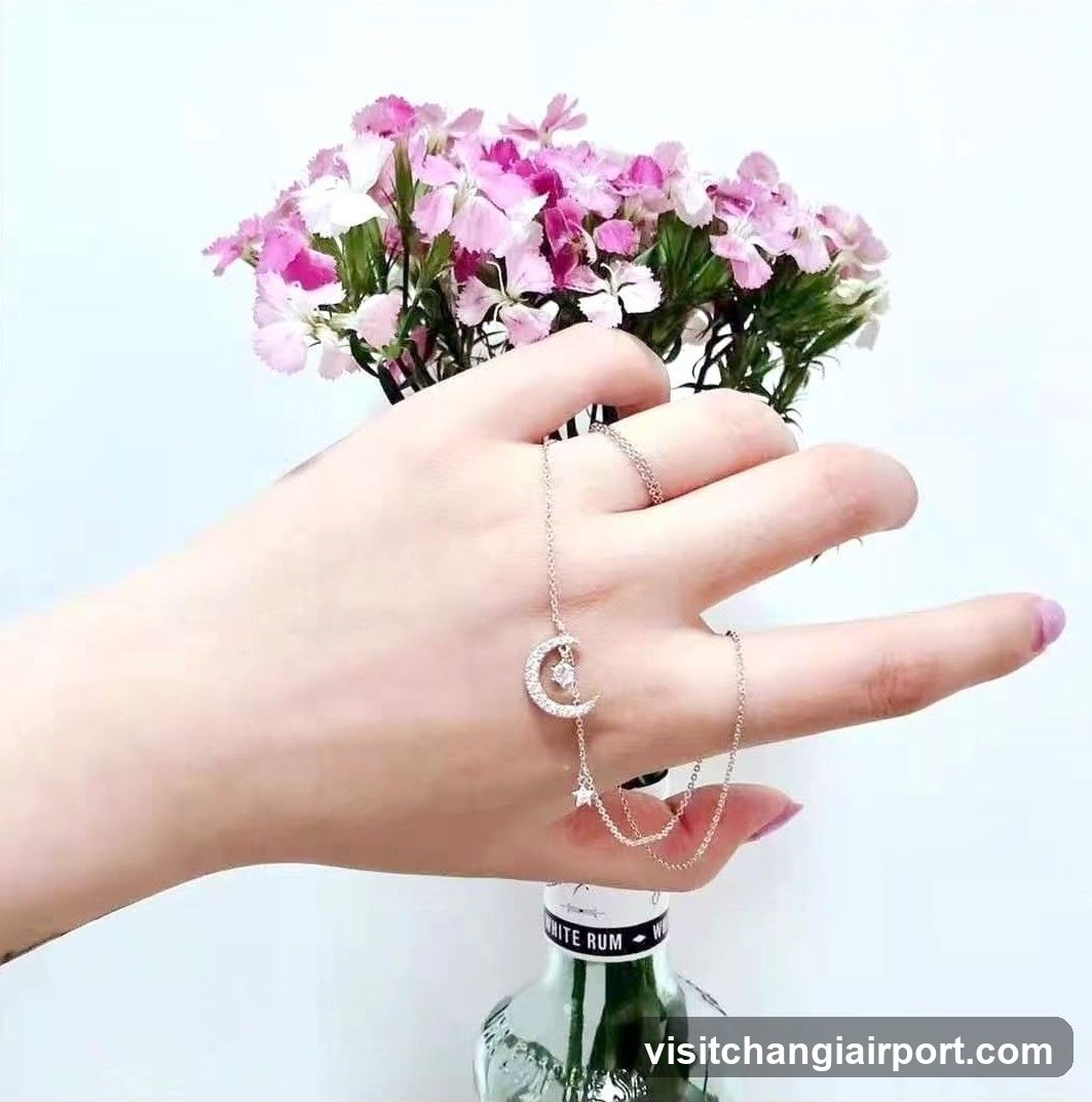 Hand with Moon and Star Necklace