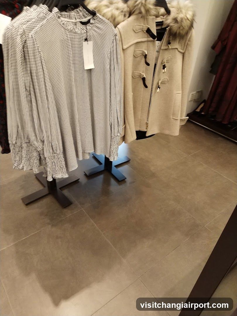 Clothing Display in Store Interior