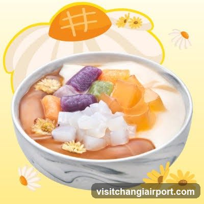 Purple dessert with green sauce