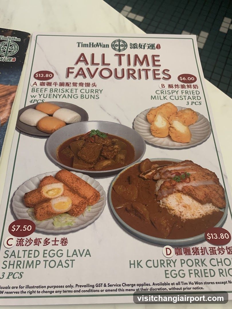 Singapore Flavours Menu