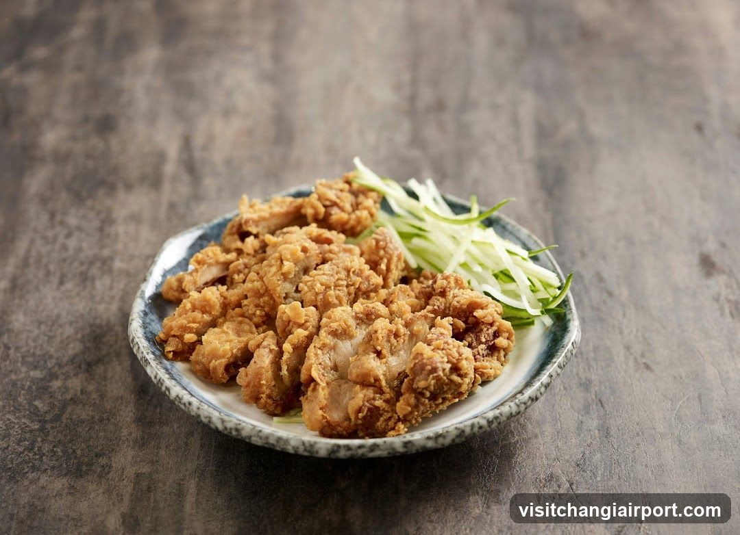 Fried Chicken with Cucumber Salad