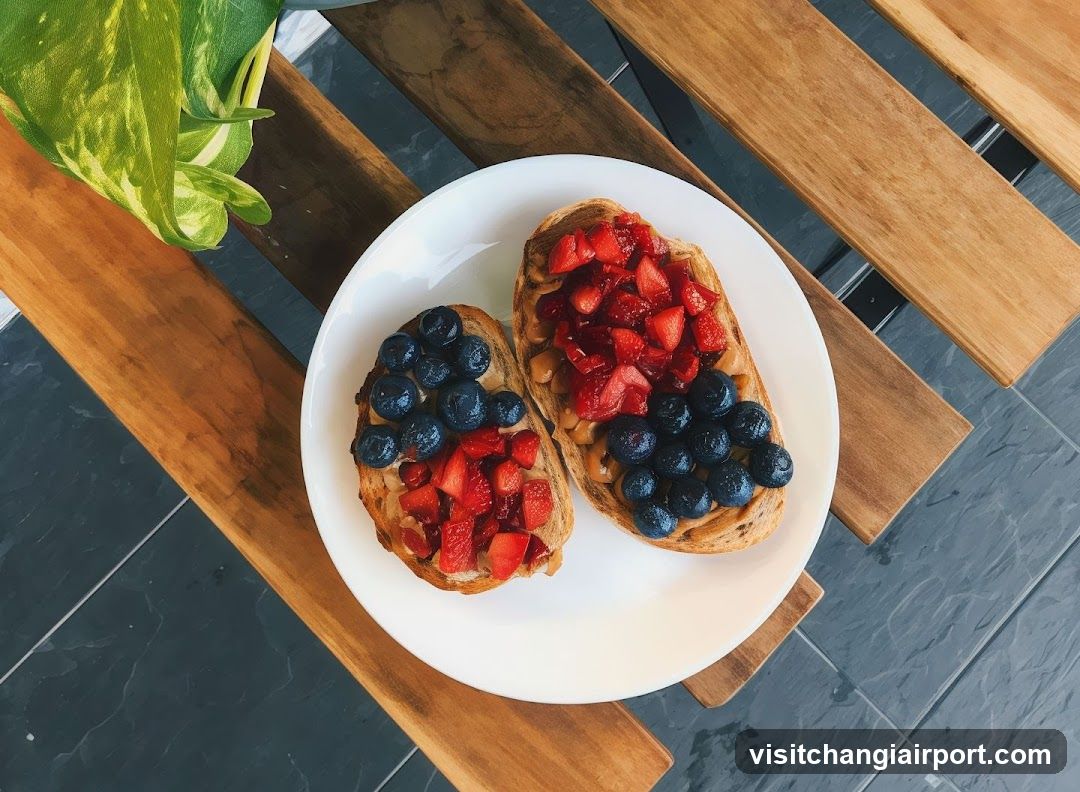 Peanut Butter Toast with Berries