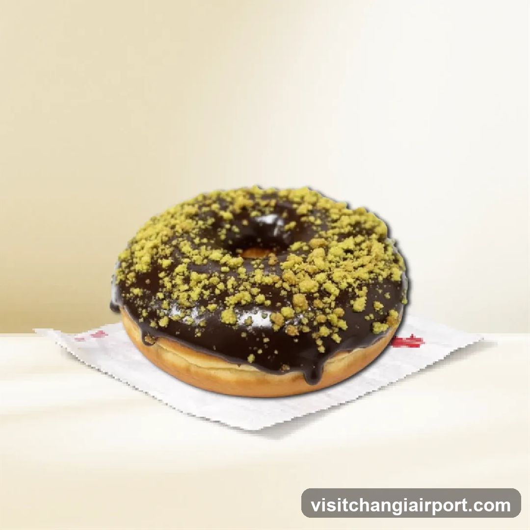 Chocolate Donut with Pistachio Crumble