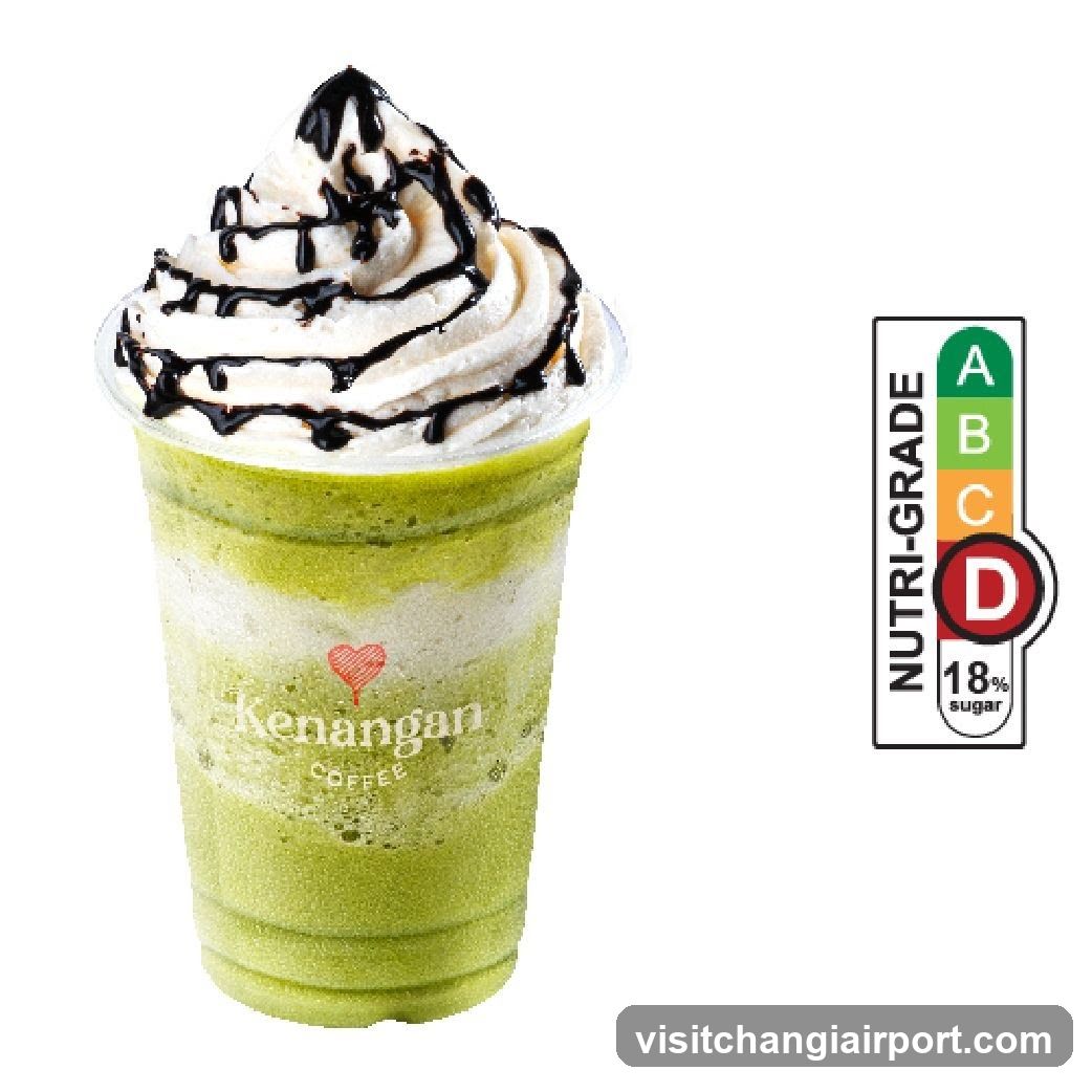 Green Tea Frappe with Chocolate Drizzle