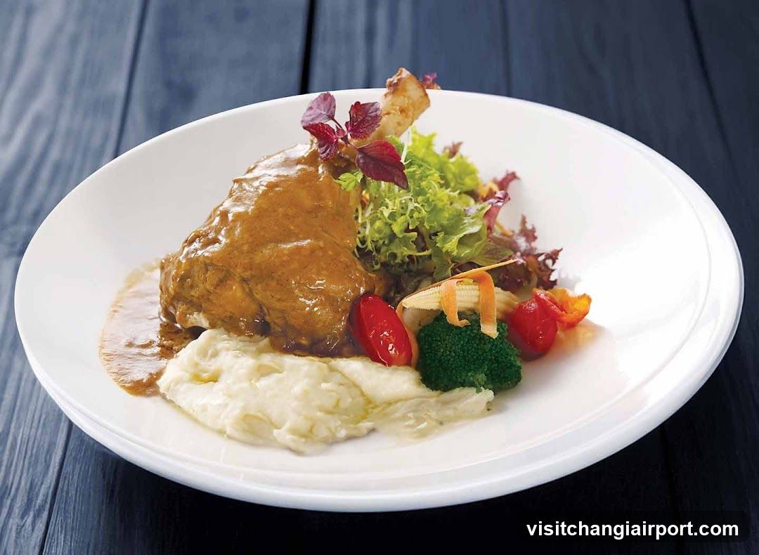 Lamb Shank with Mashed Potatoes and Vegetables