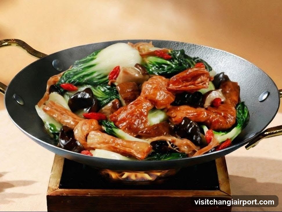 Braised Dish with Bok Choy and Mushrooms
