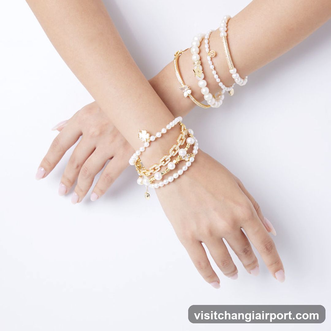 Pearl and Gold Bracelets