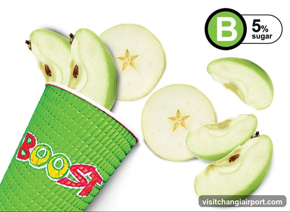 Boost Juice Cup with Apple Slices