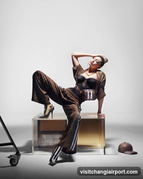 Fashion Model Posing with Accessories