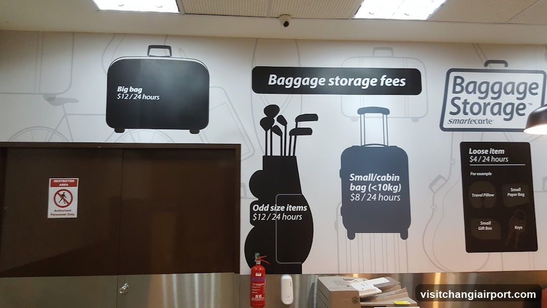Baggage Storage Fees Signage
