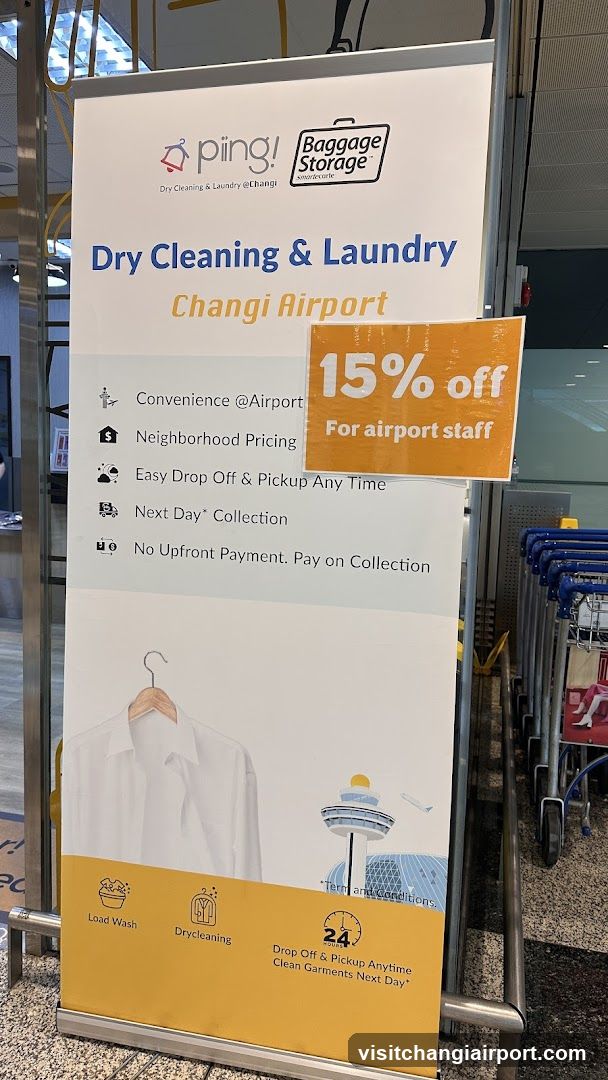 Dry Cleaning & Laundry Advertisement at Changi Airport