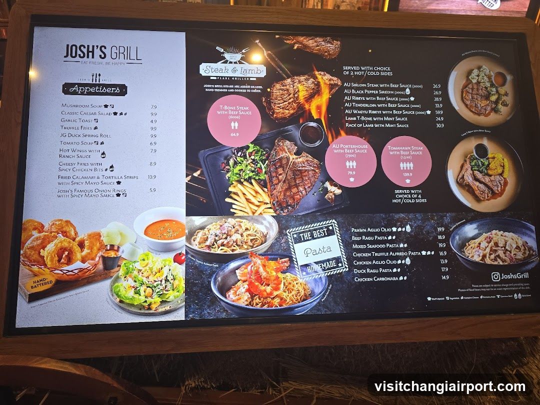 Josh's Grill Menu Board
