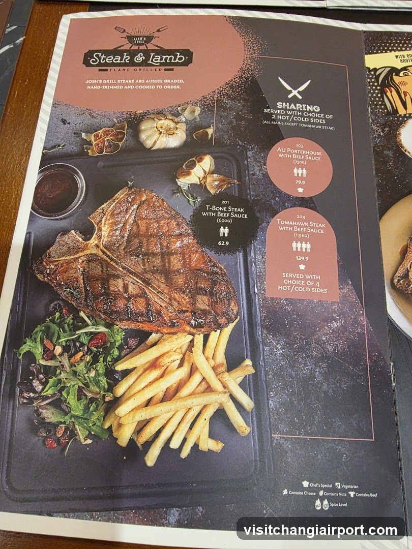 Steak & Lamb Menu Page