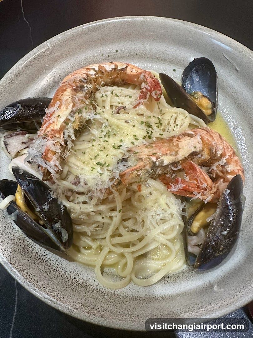Seafood Pasta with Prawns and Mussels