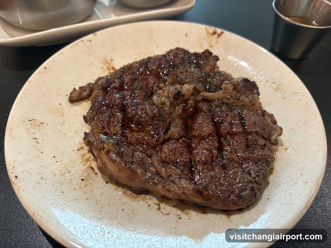 Grilled Steak on Plate