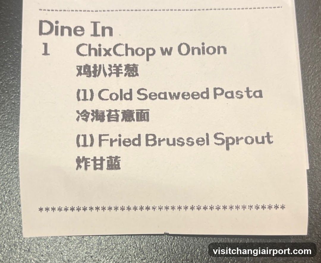 Dine In Receipt