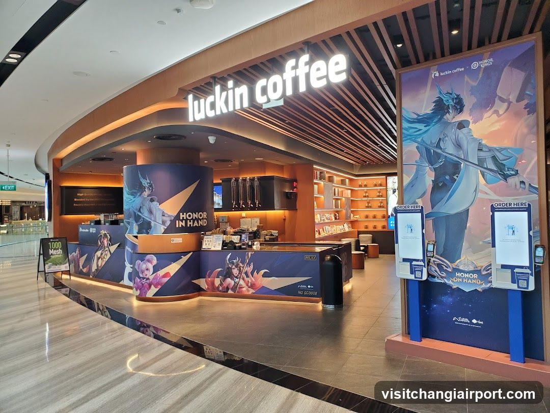 Luckin Coffee Store Interior with Honor in Hand Theme