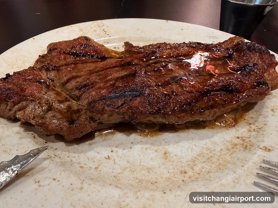 Grilled Steak on Plate