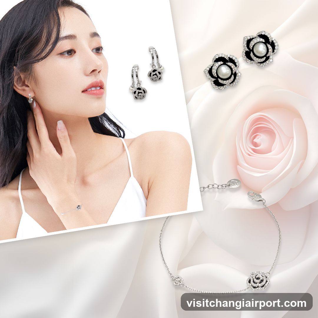 Jewelry Set with Rose Design