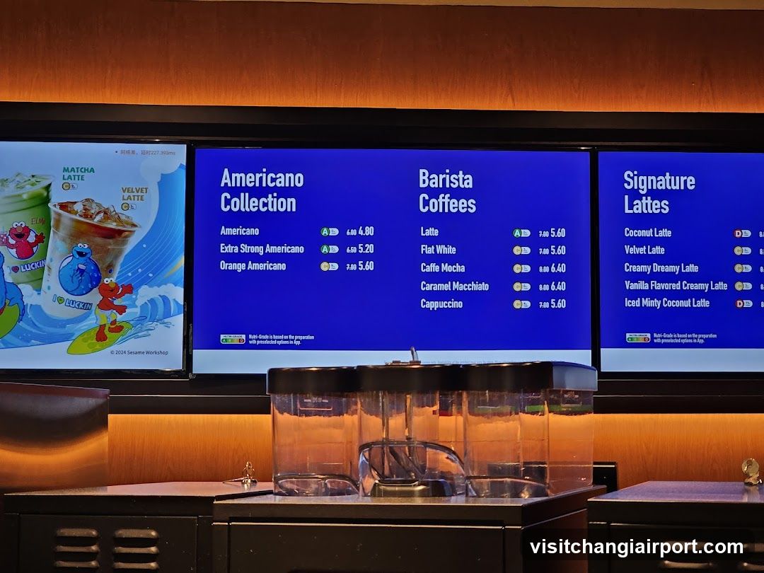 Americano Collection, Barista Coffees, Signature Lattes Menu Board