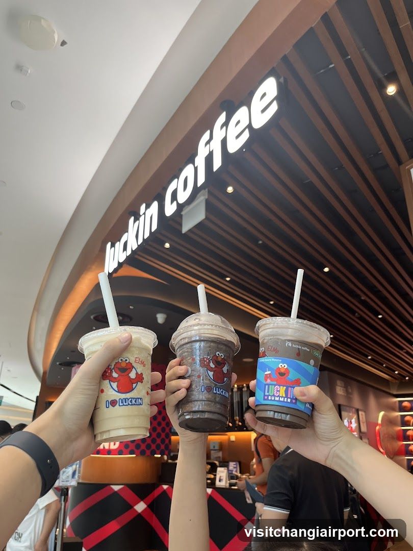 Luckin Coffee Elmo-themed drinks