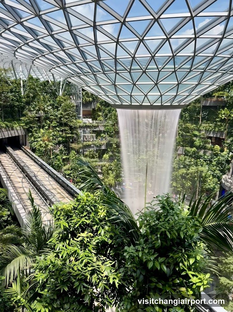 Indoor Waterfall and Greenery