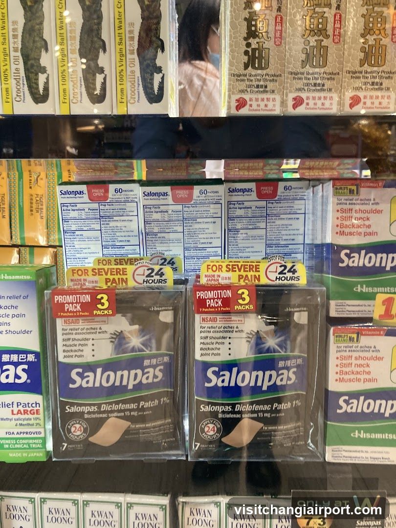 Shelf of health and wellness products