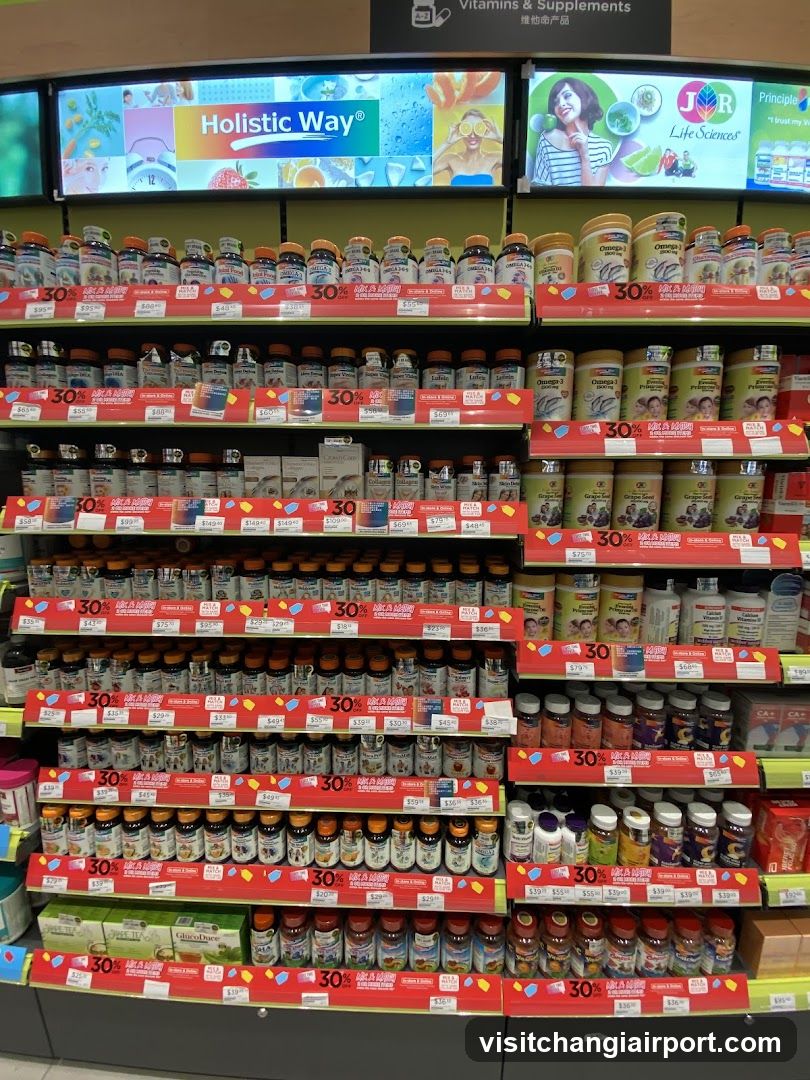 Vitamins & Supplements Shelf Display