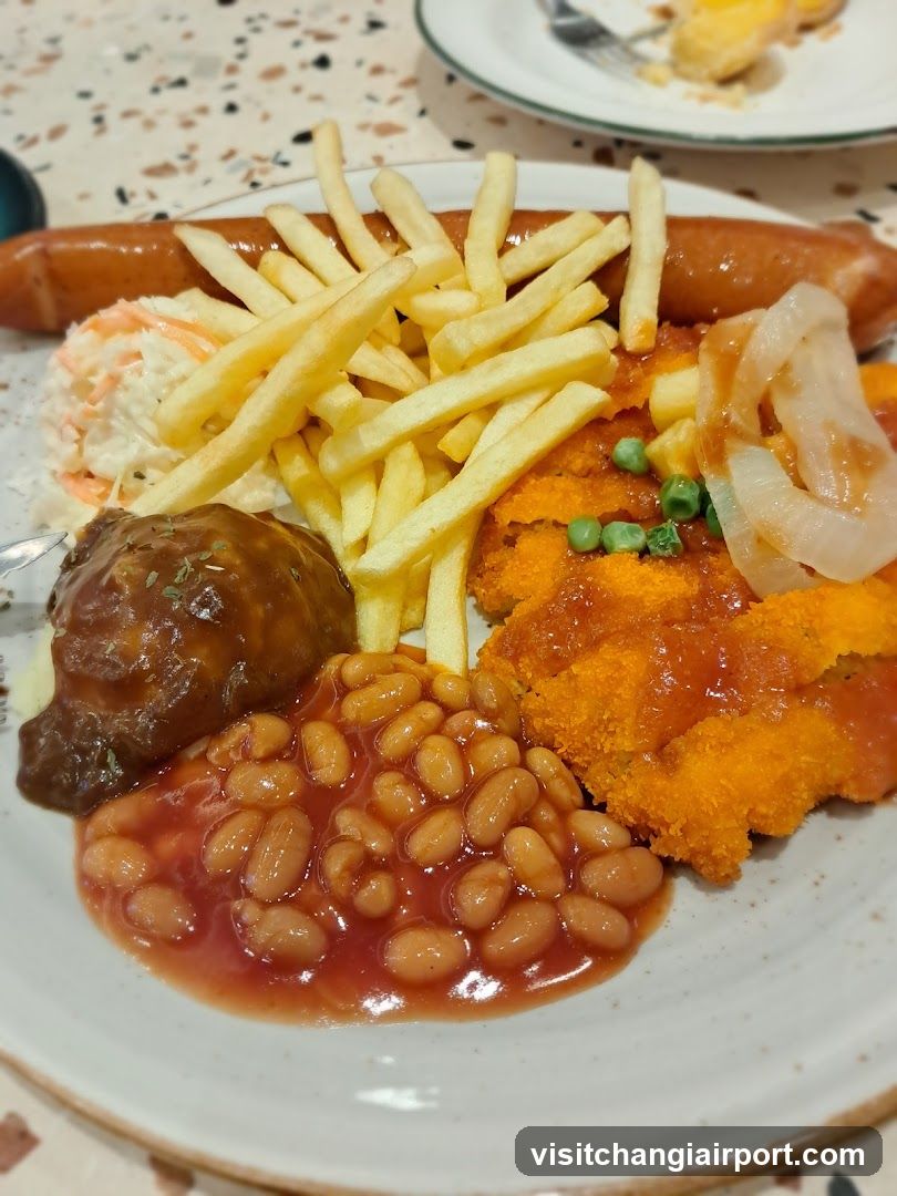 Plate of Fried Food with Sausage and Fries