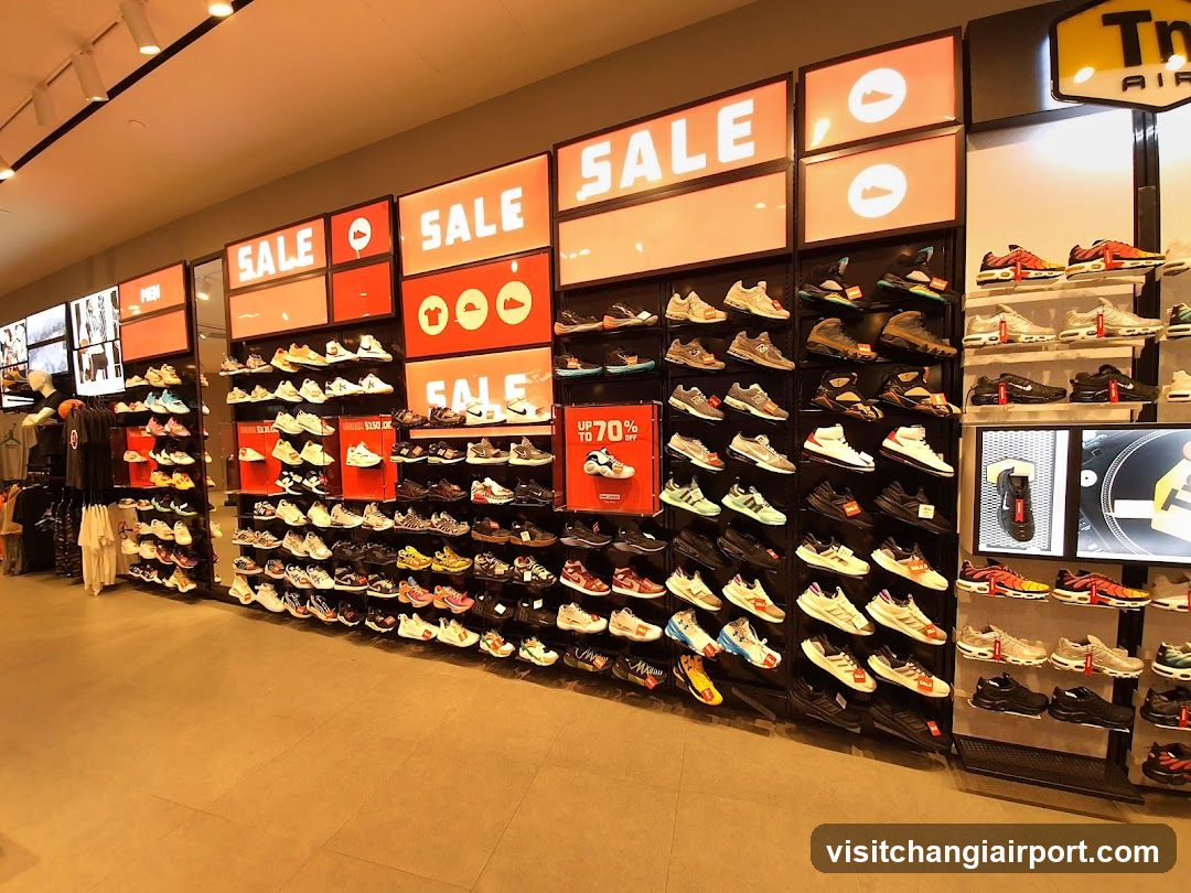 Shoe Store Interior Sale Display
