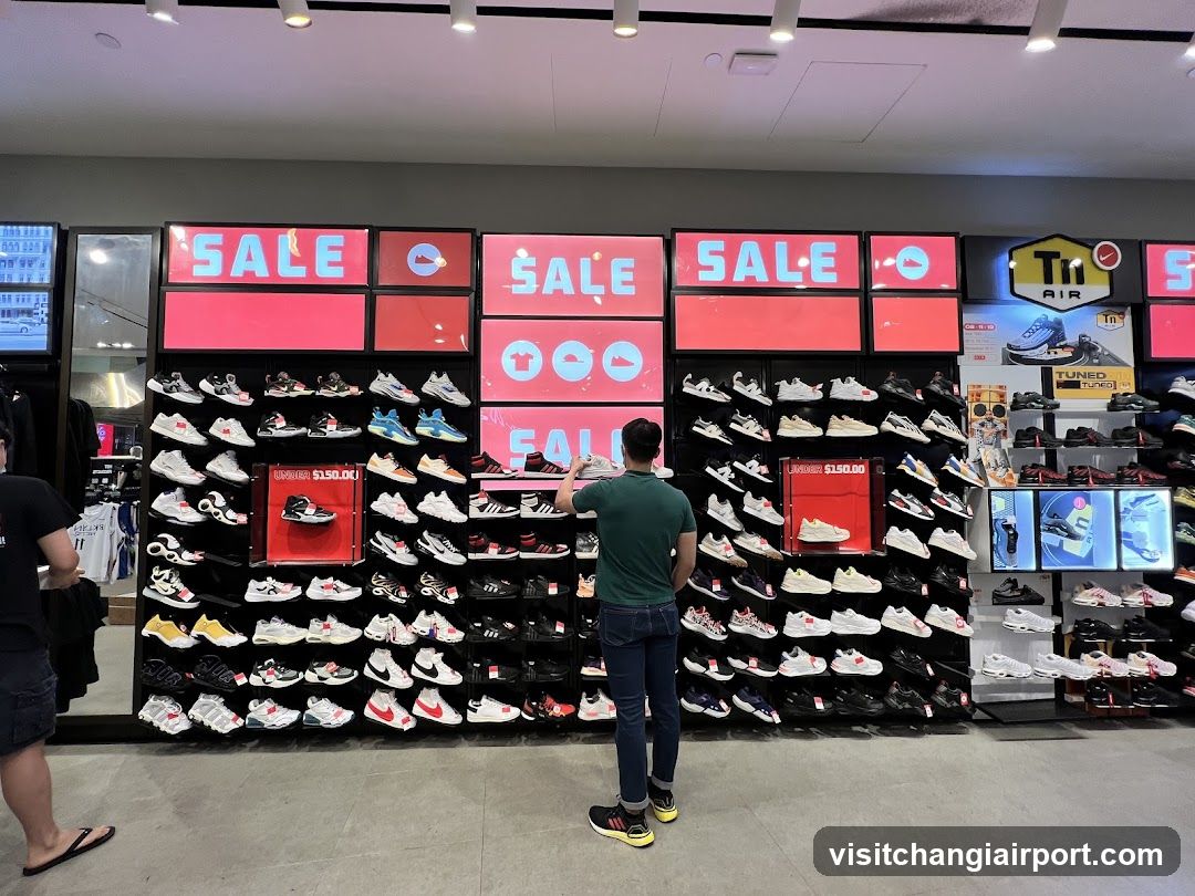 Shoe Store Interior Sale Display
