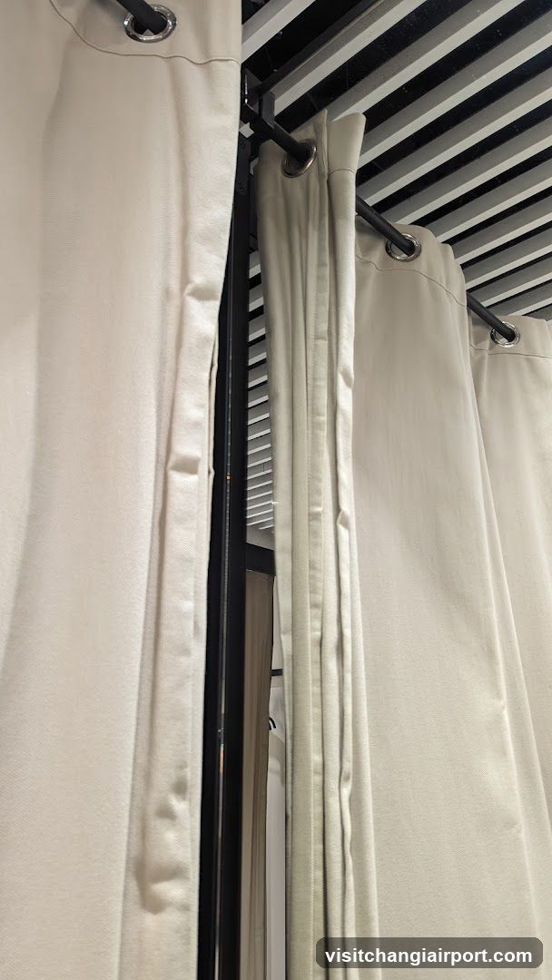 Curtains on a rack
