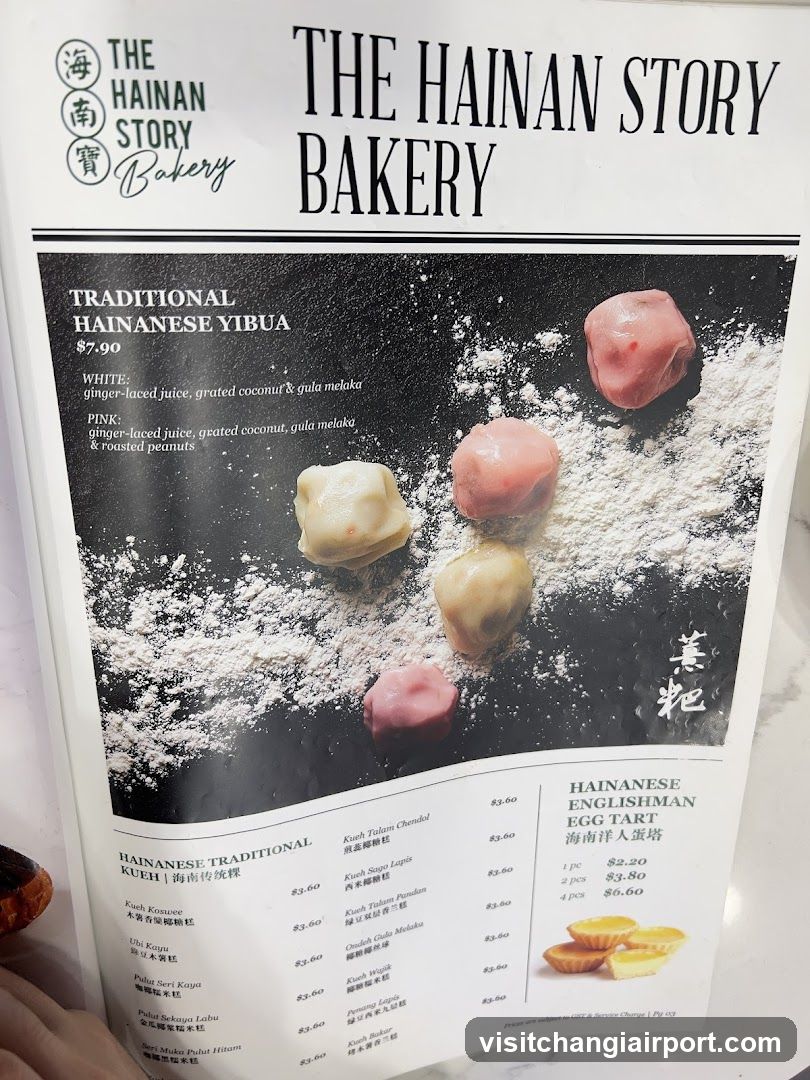 The Hainan Story Bakery Menu