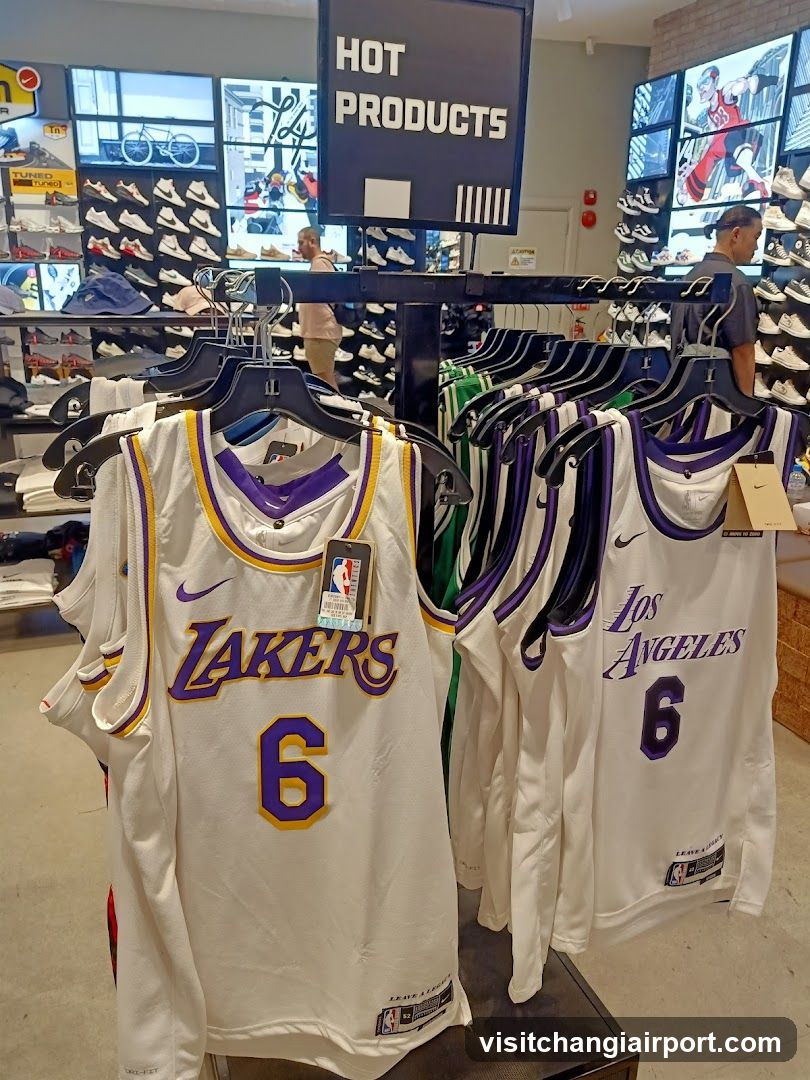 Lakers Jerseys Display