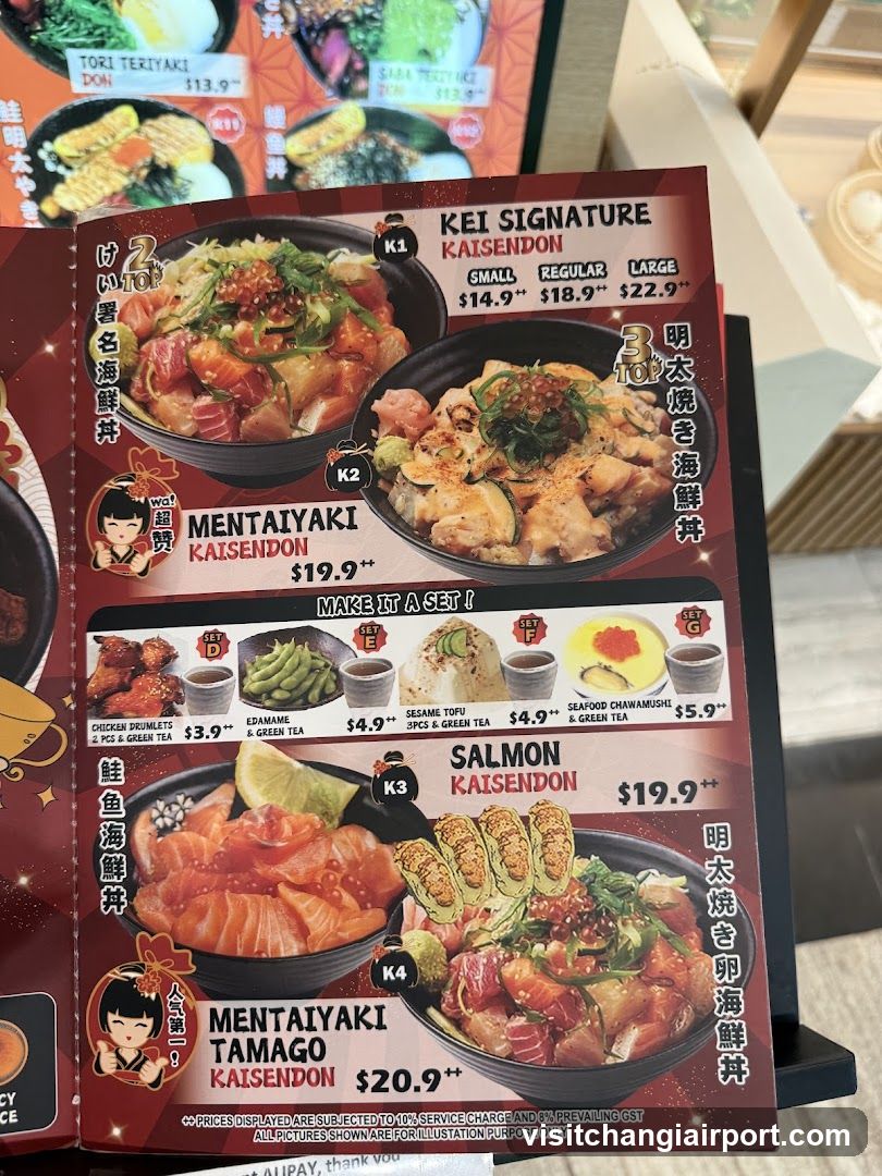 Kei Signature Kaisendon Menu