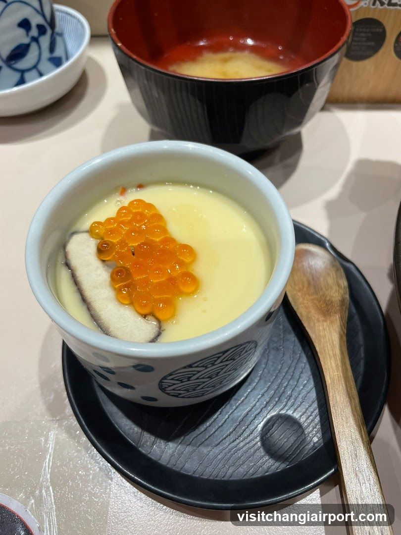 Japanese Dessert with Caviar and Mushroom