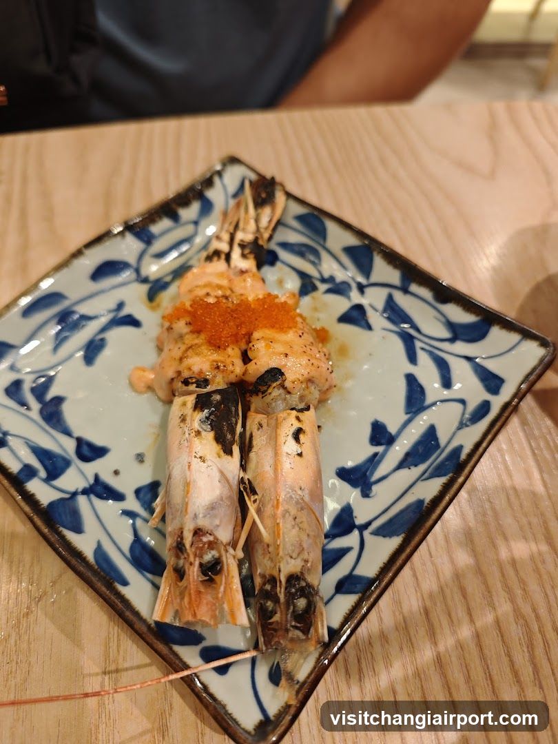 Grilled Shrimp with Roe