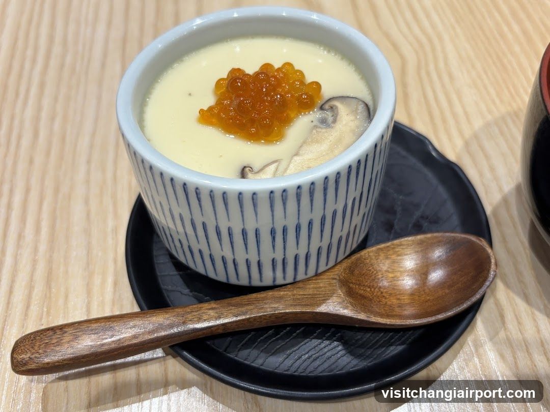 Egg Custard with Caviar and Mushroom