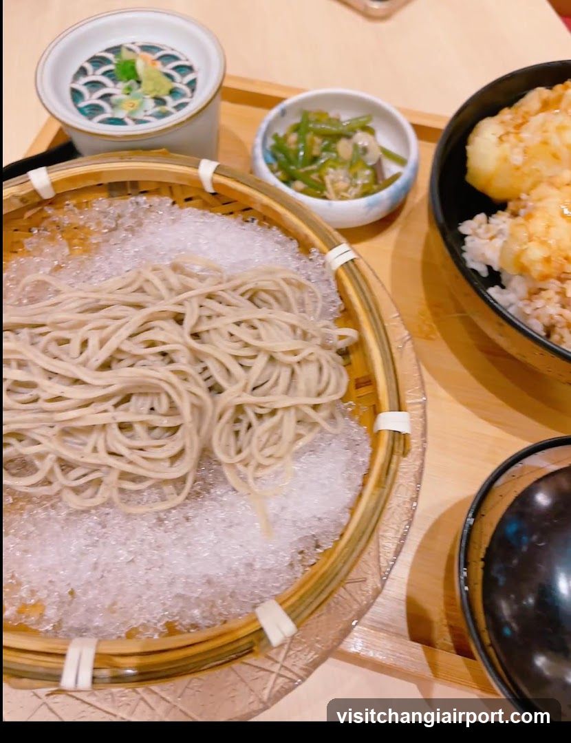 Soba Noodles with Ice and Side Dishes