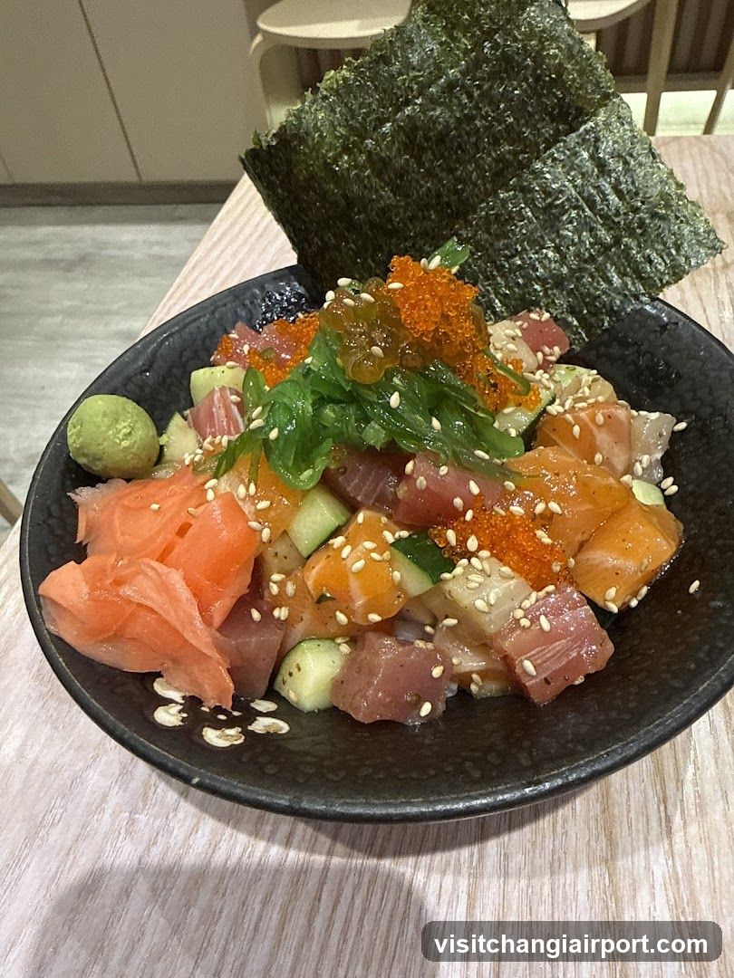 Sashimi Bowl with Nori and Toppings