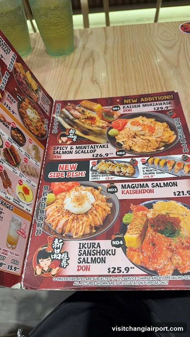 Salmon Don Menu Page
