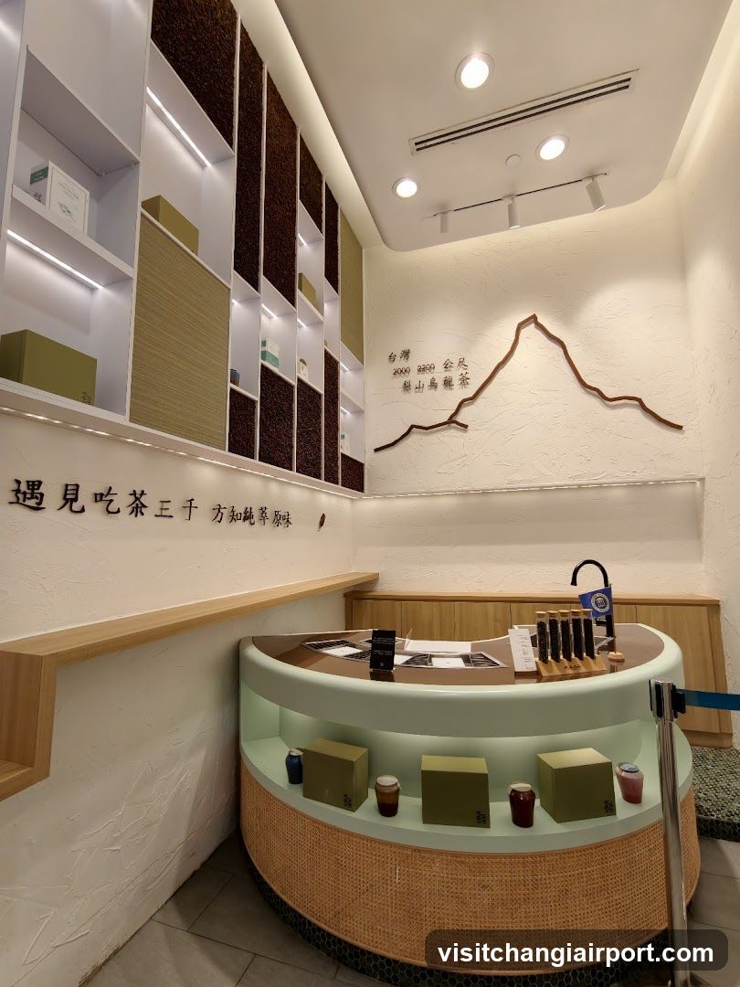 Interior of a tea shop display area