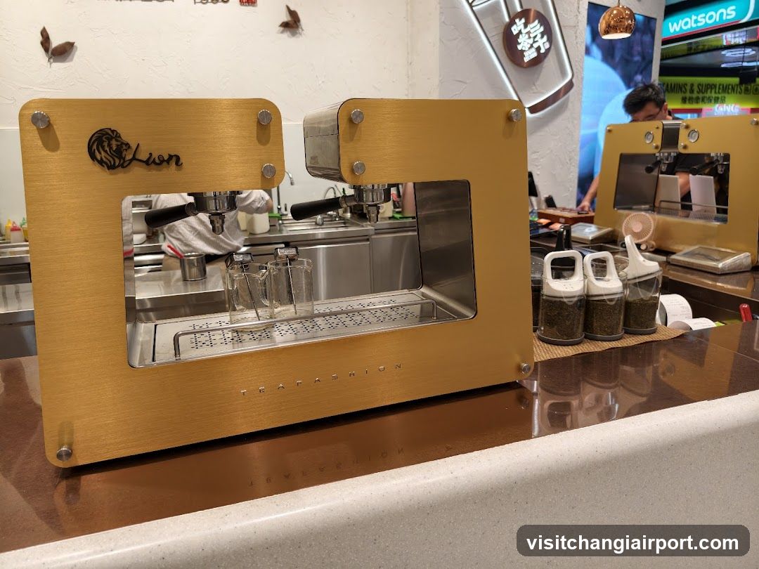 Coffee Shop Interior with Espresso Machine